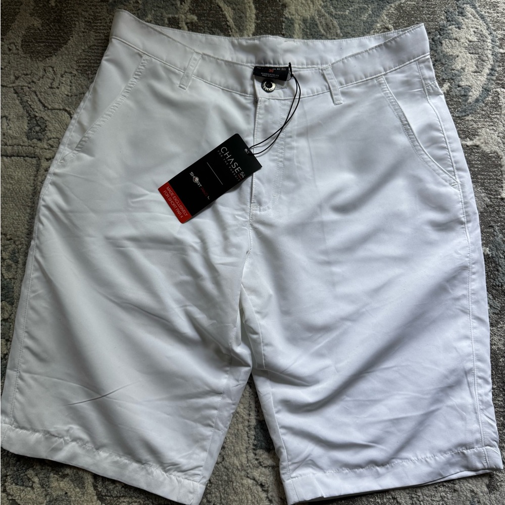 Chaser Crisp White Men's Flat Front Shorts